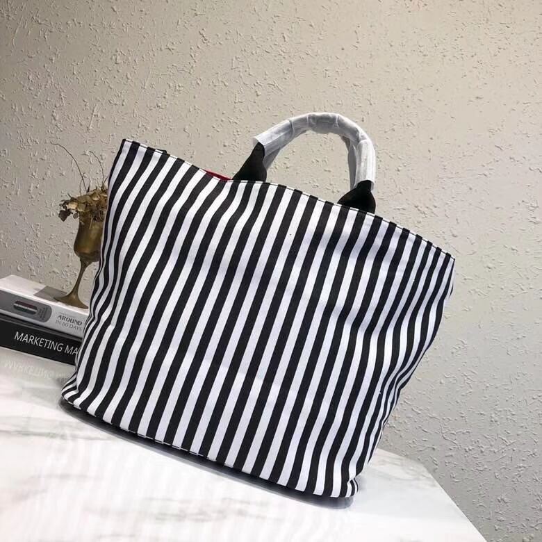 Prada fabric handbag 1BG161 black&white