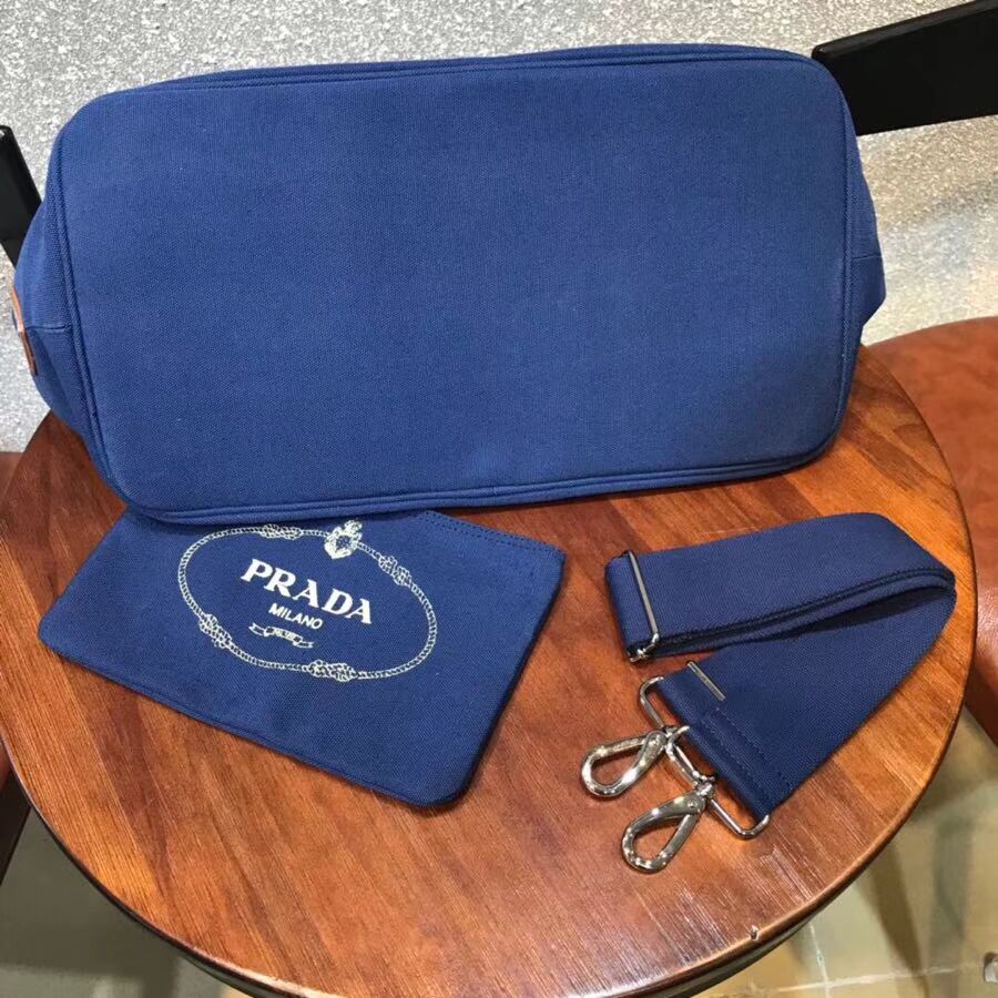 Prada fabric handbag 1BG161 blue