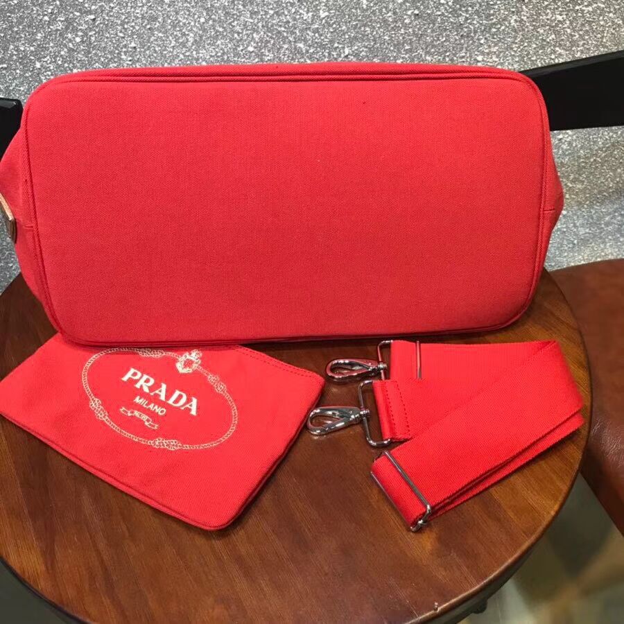 Prada fabric handbag 1BG161 red