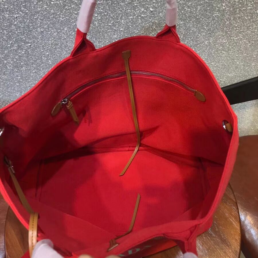 Prada fabric handbag 1BG161 red