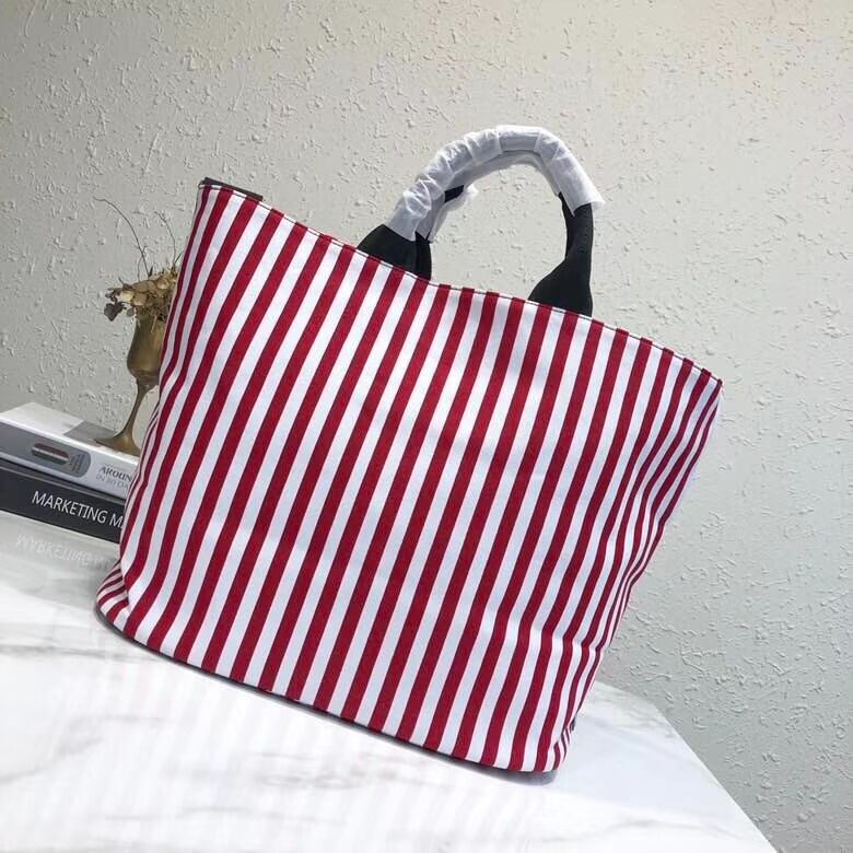 Prada fabric handbag 1BG161 red&black