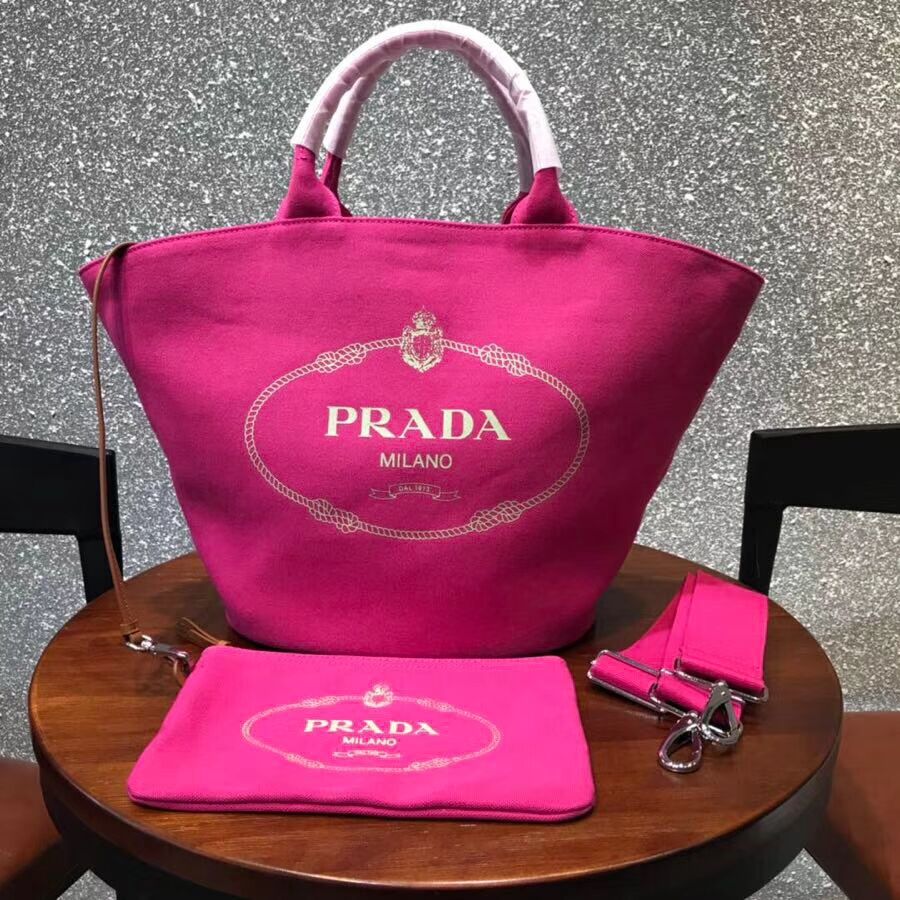 Prada fabric handbag 1BG163 rose