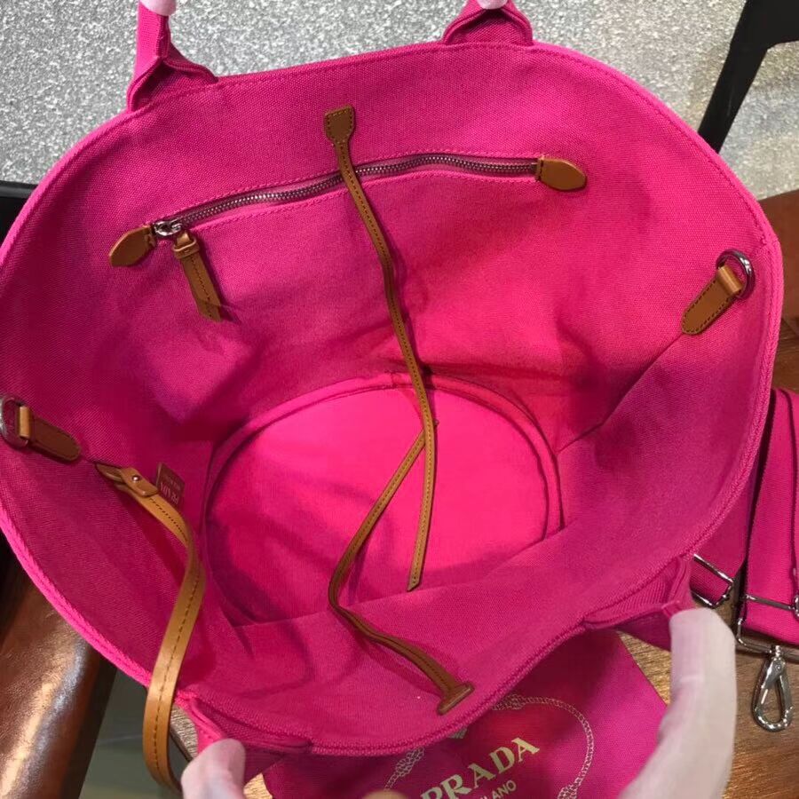 Prada fabric handbag 1BG163 rose
