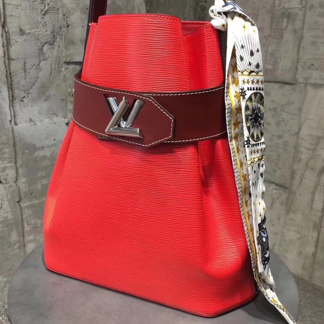 Louis Vuitton original Epi leather TWIST BUCKET M52803 red