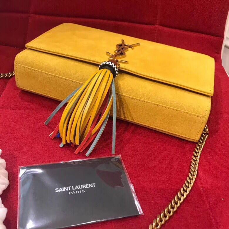 Yves Saint Laurent Small Monogramme Cross-body Shoulder Bag Y042 yellow