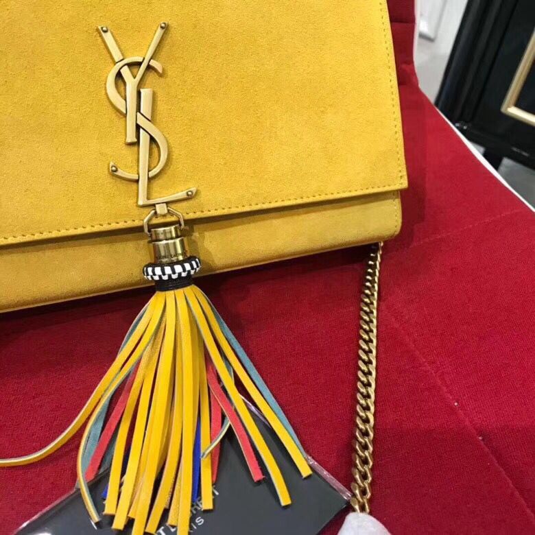 Yves Saint Laurent Small Monogramme Cross-body Shoulder Bag Y042 yellow