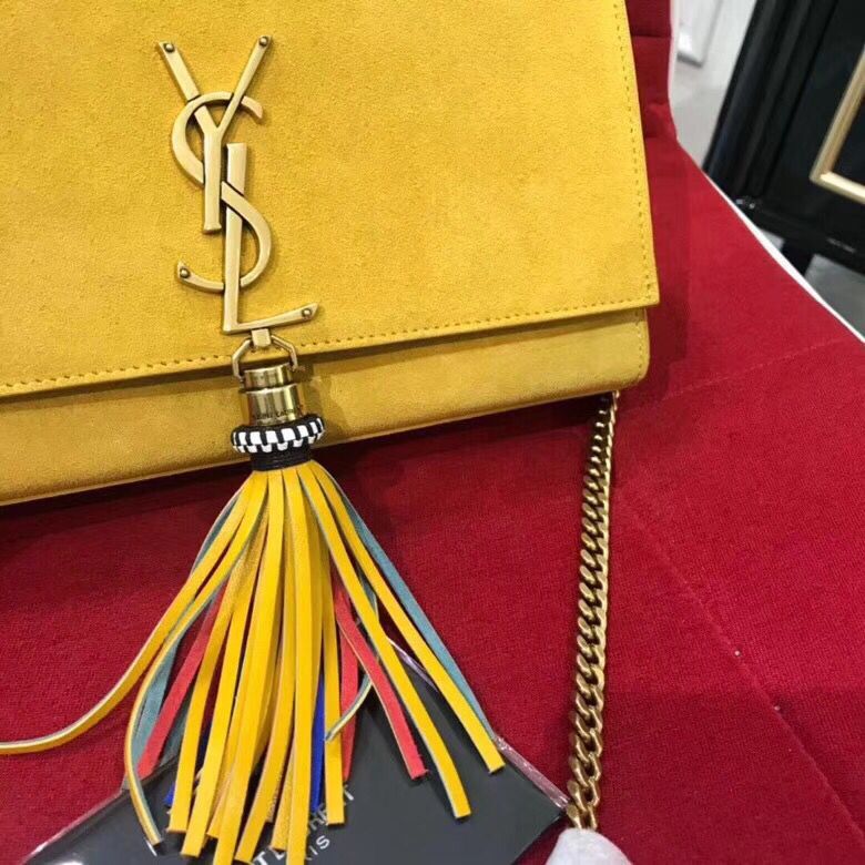 Yves Saint Laurent Small Monogramme Cross-body Shoulder Bag Y042 yellow