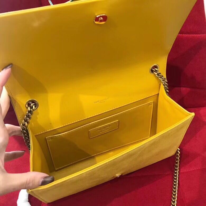 Yves Saint Laurent Small Monogramme Cross-body Shoulder Bag Y042 yellow