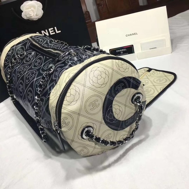 Chanel Bowling Bag A57428 Black & Beige