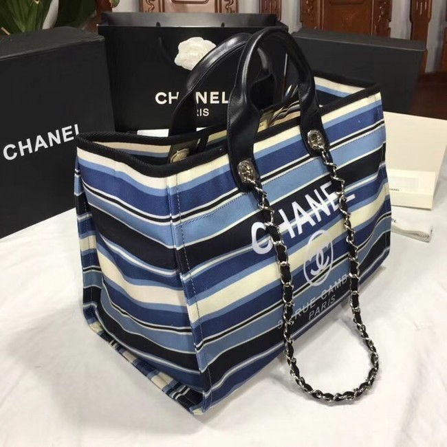 Chanel Shopping Bag A66941 blue& Beige & Black