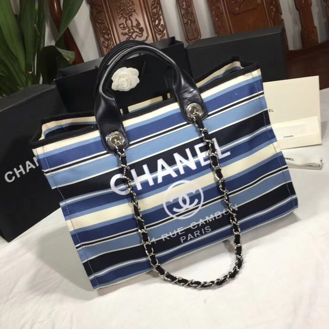 Chanel Shopping Bag A66941 blue& Beige & Black
