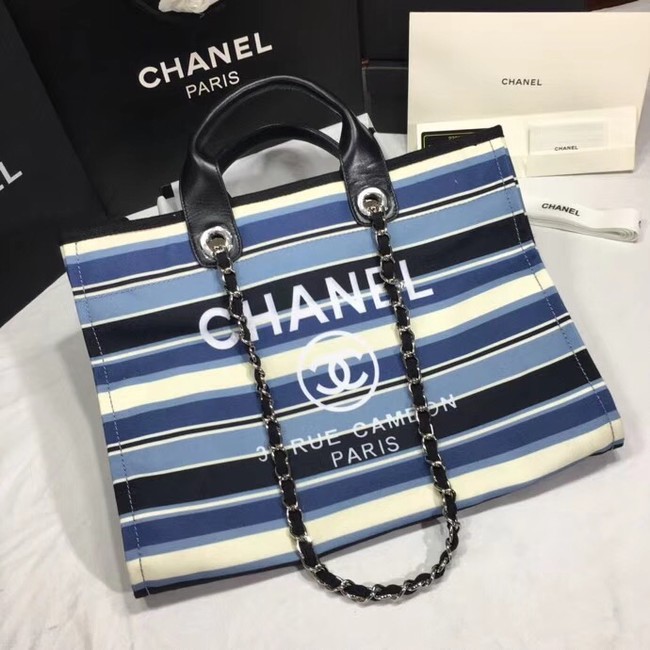 Chanel Shopping Bag A66941 blue& Beige & Black