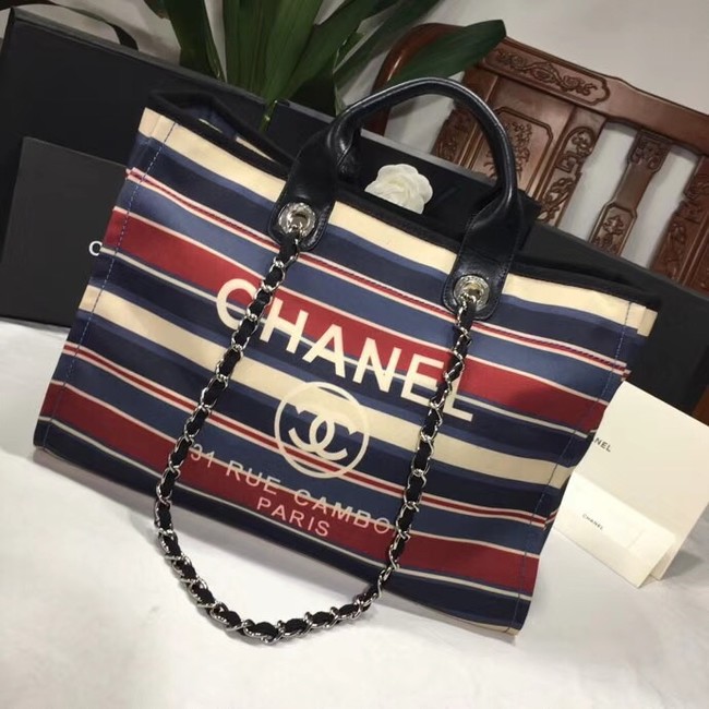 Chanel Shopping Bag A66941 red& Blue & Black