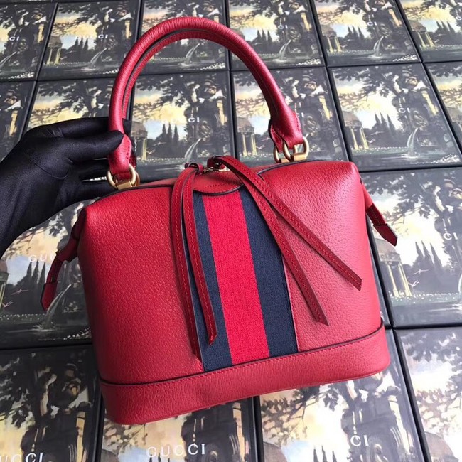 Gucci GG Calf leather top quality tote bag 523433 red
