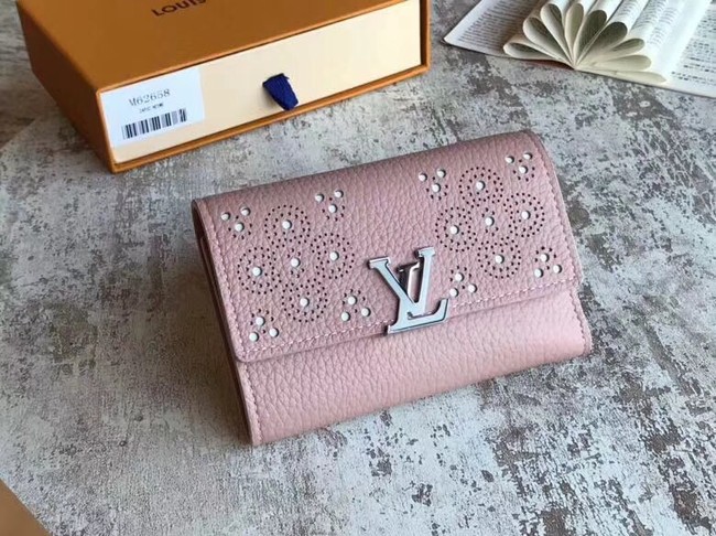 Louis Vuitton original CAPUCINES COMPACT WALLET M62564 pink