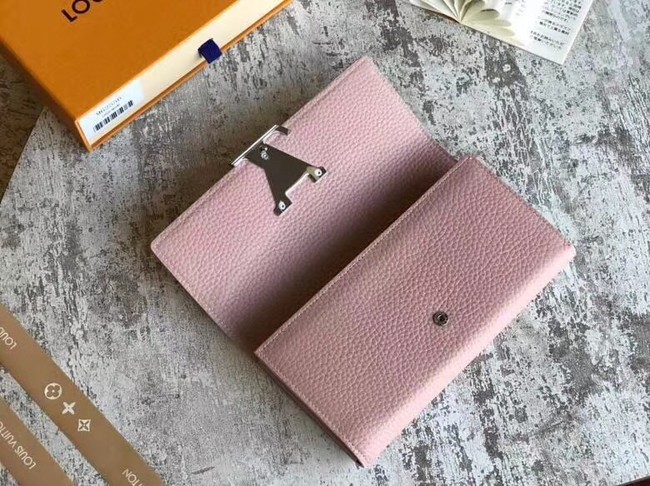 Louis Vuitton original CAPUCINES WALLET M62556 pink