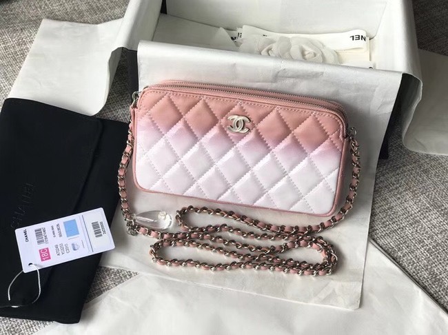 Chanel Clutch with Chain A70249 pink