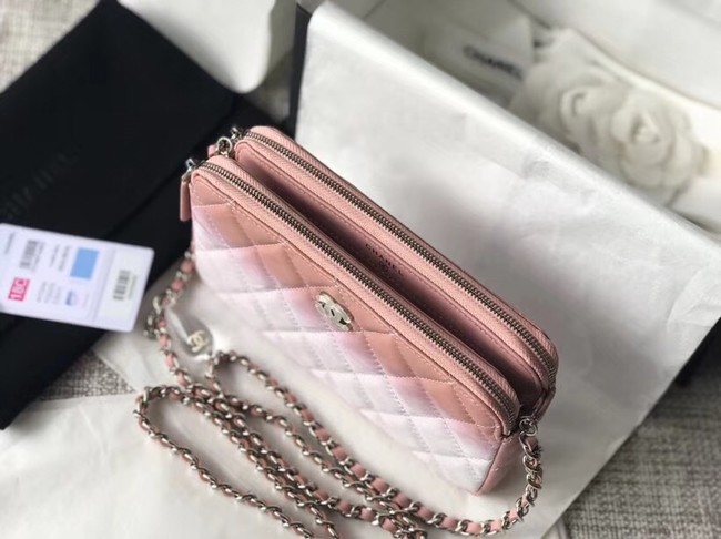 Chanel Clutch with Chain A70249 pink