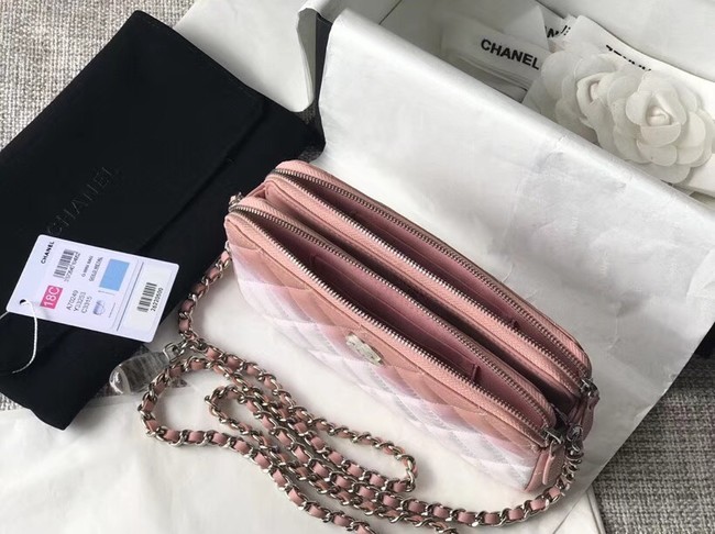 Chanel Clutch with Chain A70249 pink