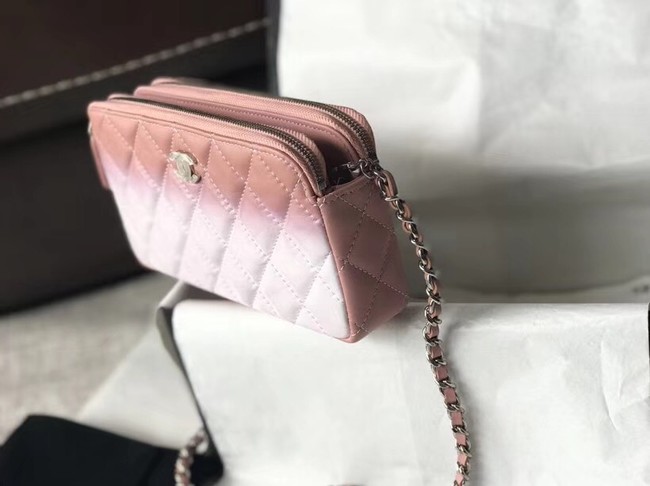 Chanel Clutch with Chain A70249 pink