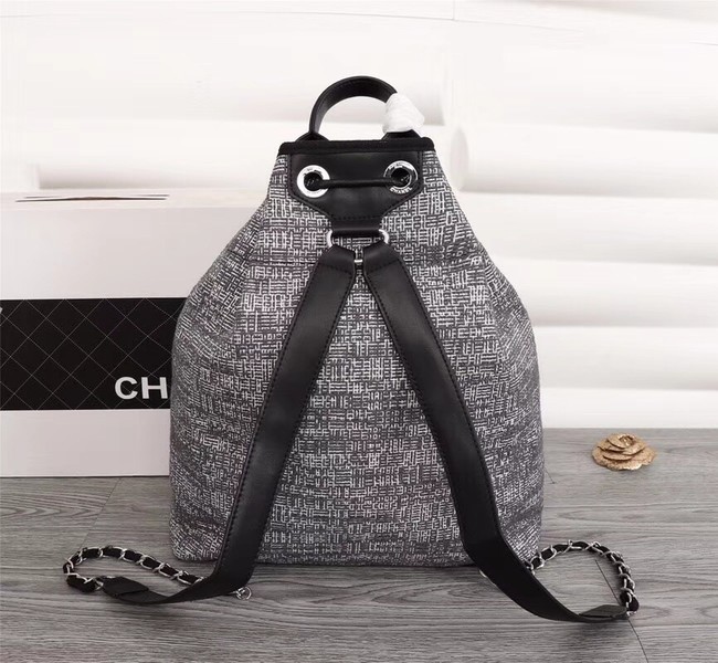 Chanel Canvas Backpack A57498 grey