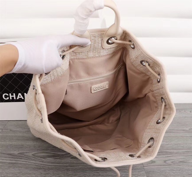 Chanel Canvas Backpack A57498 off-white