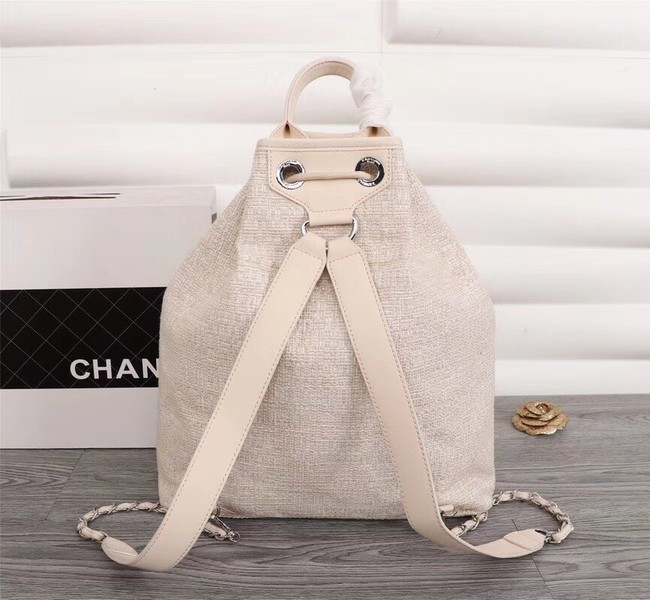 Chanel Canvas Backpack A57498 off-white