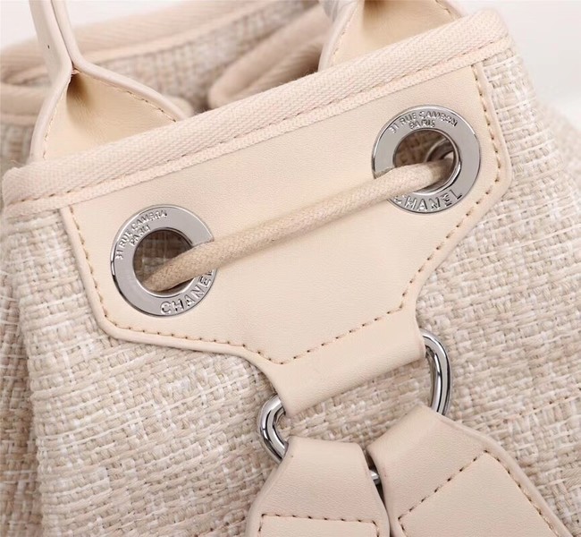 Chanel Canvas Backpack A57498 off-white