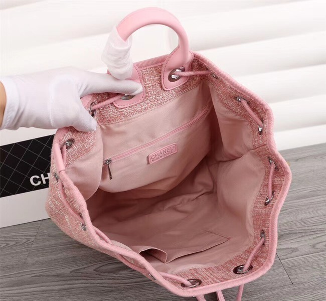 Chanel Canvas Backpack A57498 pink