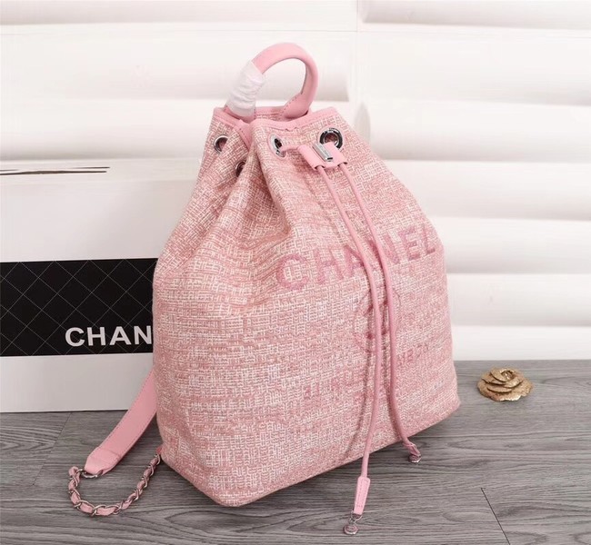 Chanel Canvas Backpack A57498 pink