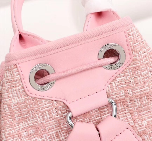 Chanel Canvas Backpack A57498 pink