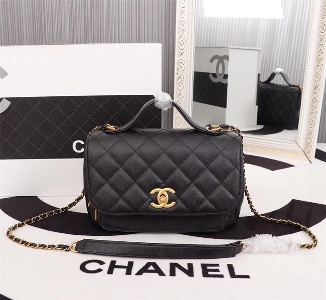 Chanel caviar Tote Bag 25691 black