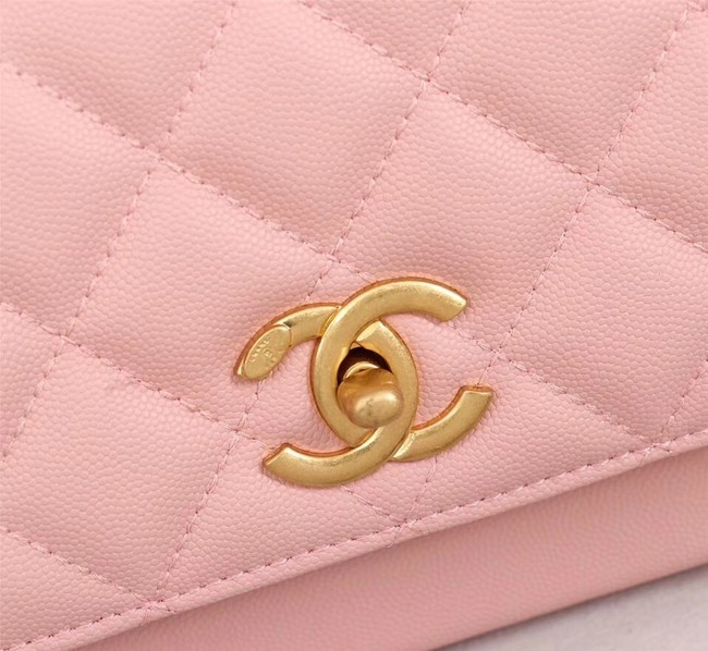 Chanel caviar Tote Bag 25691 pink