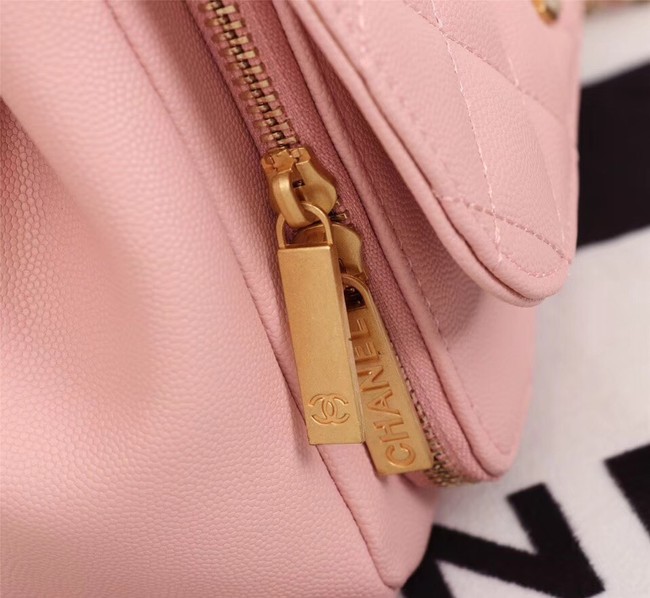 Chanel caviar Tote Bag 25691 pink