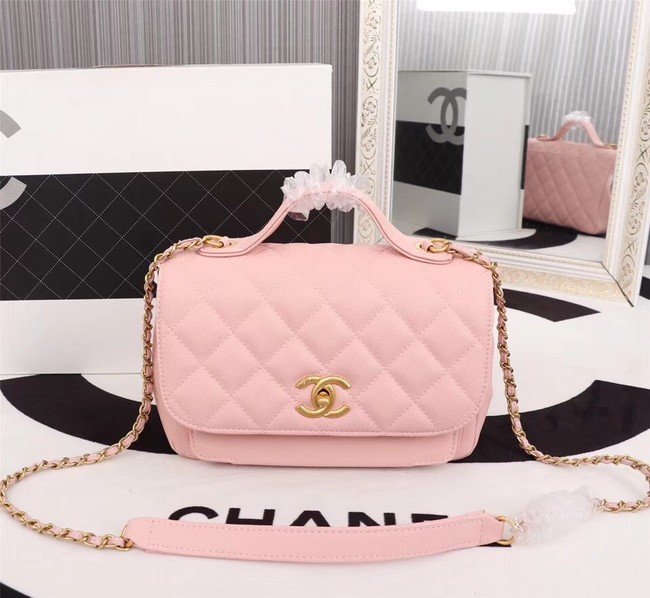 Chanel caviar Tote Bag 25691 pink