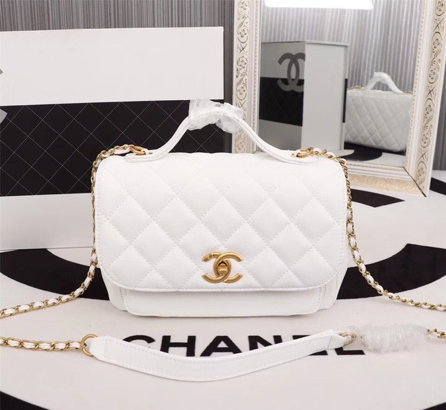 Chanel caviar Tote Bag 25691 white