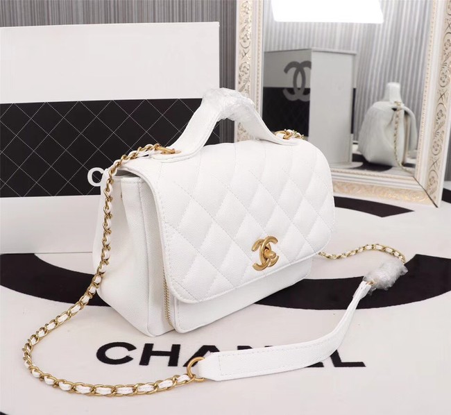 Chanel caviar Tote Bag 25691 white