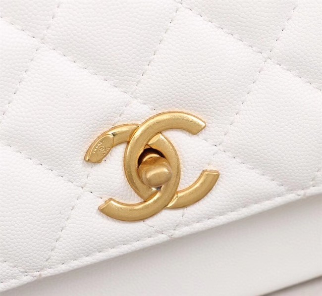 Chanel caviar Tote Bag 25691 white