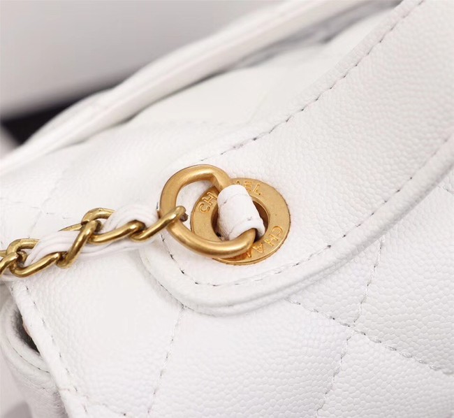 Chanel caviar Tote Bag 25691 white