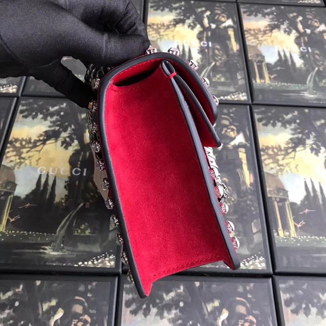 Gucci Dionysus GG Supreme crystal mini bag 421970 red