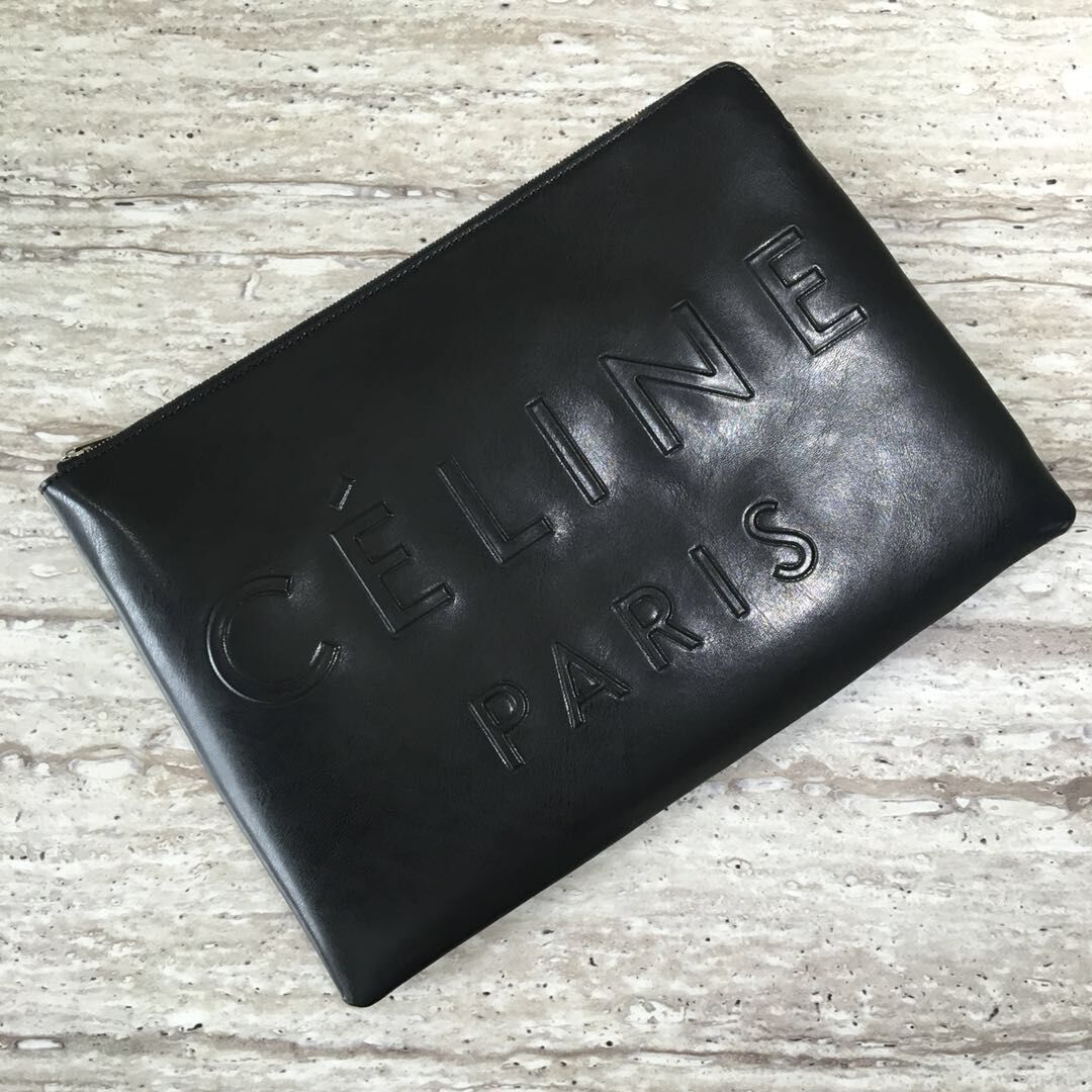 Celine Original Calf Leather 5839 black