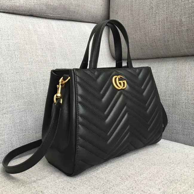 Gucci GG Marmont small top handle bag 448054 black