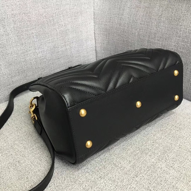 Gucci GG Marmont small top handle bag 448054 black