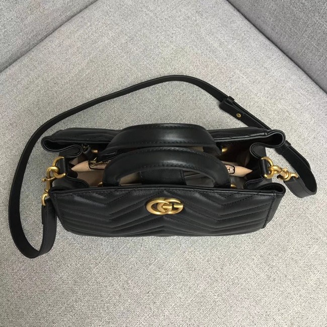 Gucci GG Marmont small top handle bag 448054 black