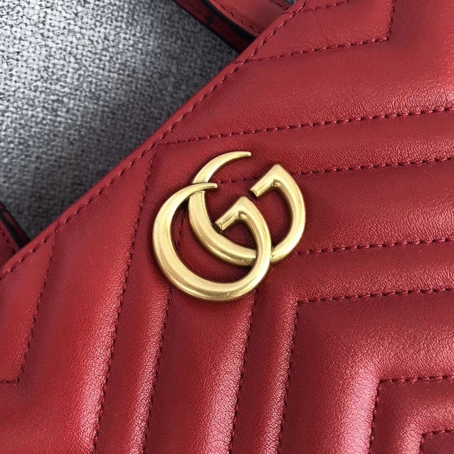 Gucci GG Marmont small top handle bag 448054 red