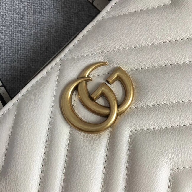 Gucci GG Marmont small top handle bag 448054 white