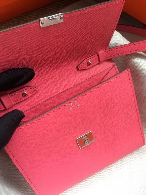 Hermes Clutch Epsom calfskin H0589 rose