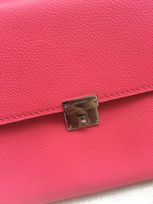 Hermes Clutch Epsom calfskin H0589 rose