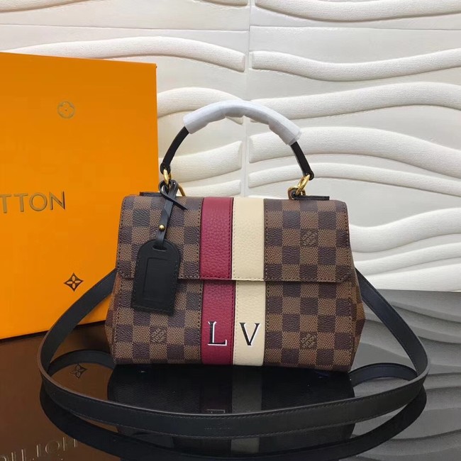 Louis vuitton original monogram canvas ONE HANDLE 41076 red&white