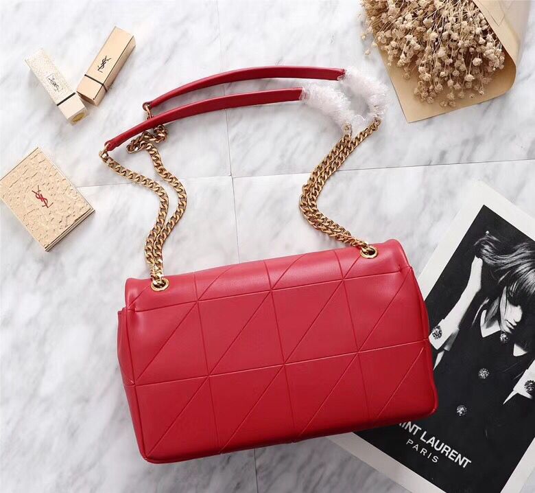 SAINT LAURENT Jamie monogram leather shoulder bag 2833 red